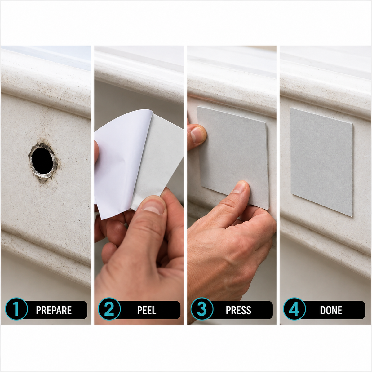 Solar Patch UV Instant Repair Patch for Metal, Plastic, Fiberglass, Wood & More