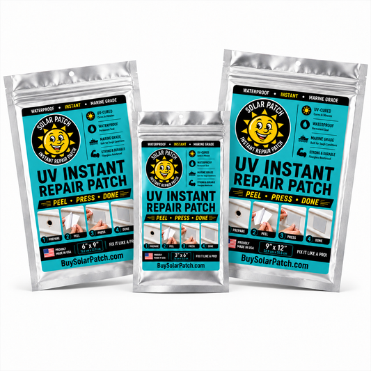 Solar Patch UV Instant Repair Patch for Metal, Plastic, Fiberglass, Wood & More